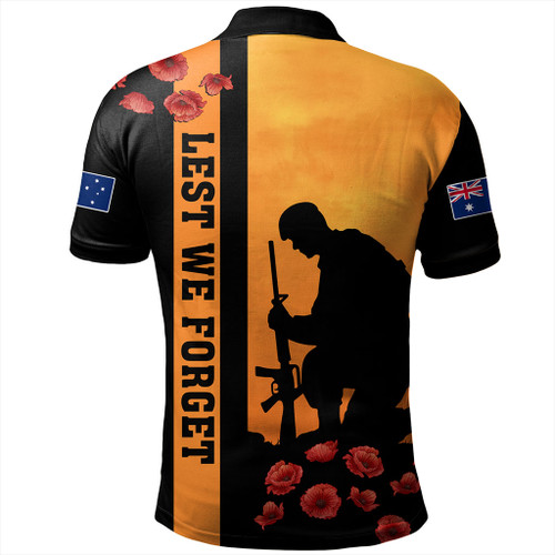 Australia Polo Shirt Lest We Forget Sunset Simple Style Australia Polo Shirt Lest We Forget Sunset Simple Style