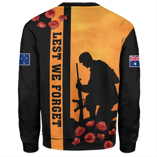 Australia Sweatshirt Lest We Forget Sunset Simple Style Australia Sweatshirt Lest We Forget Sunset Simple Style