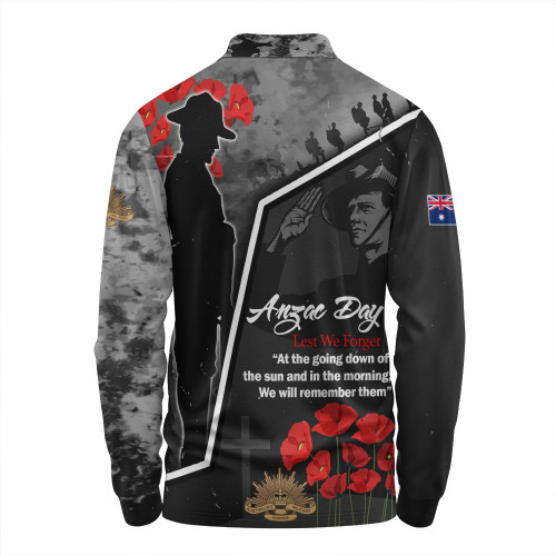 Australia Long Sleeve Polo Shirt - Remembering The Anzacs Australia Long Sleeve Polo Shirt - Remembering The Anzacs