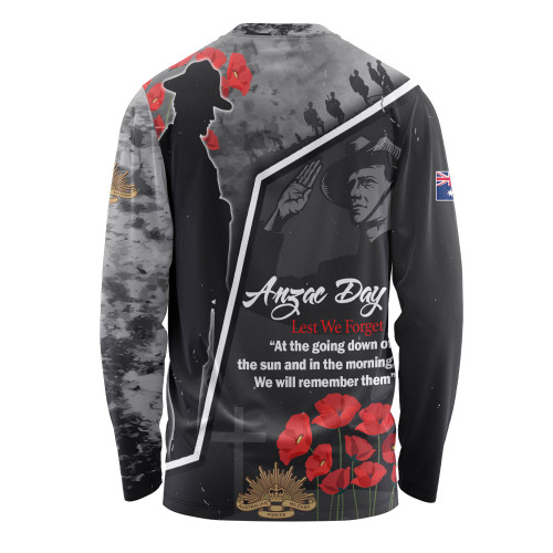 Australia Long Sleeve T-shirt - Remembering The Anzacs Australia Long Sleeve T-shirt - Remembering The Anzacs