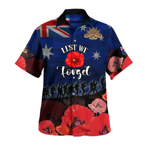 Australia Hawaiian Shirt - Anzac Day Soldier With Poppies Flowers