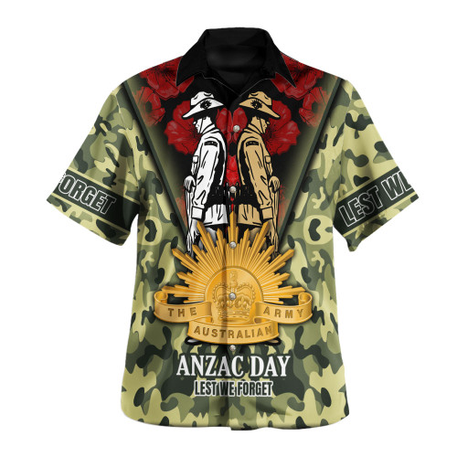 Australia Hawaiian Shirt - Anzac Day Australian Army Camo Patterns