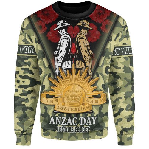 Australia Sweatshirt - Anzac Day Australian Army Camo Patterns