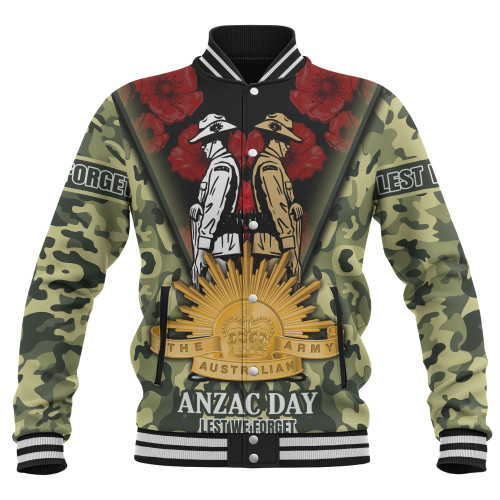 Australia Baseball Jacket - Anzac Day Australian Army Camo Patterns