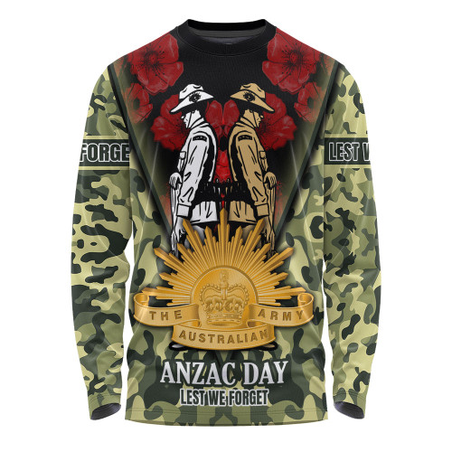 Australia Long Sleeve T-shirt - Anzac Day Australian Army Camo Patterns