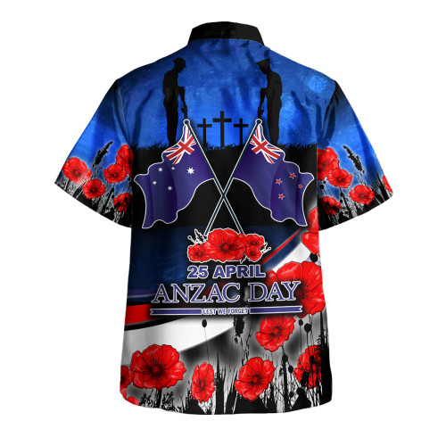 Australia Hawaiian Shirt - Anzac Day NZ Australia Poppies Flowers Australia Hawaiian Shirt - Anzac Day NZ Australia Poppies Flowers