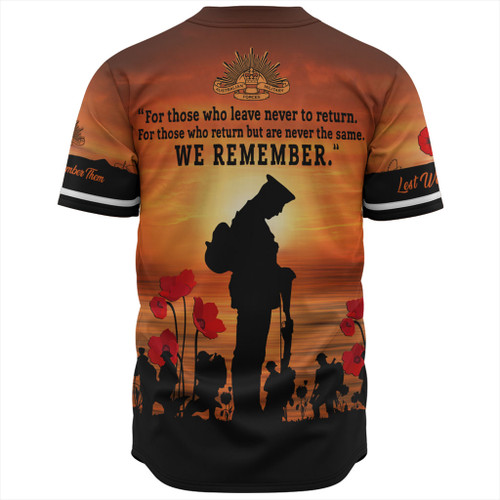 Australia Baseball Shirt We Will Never Forget Australia Baseball Shirt We Will Never Forget