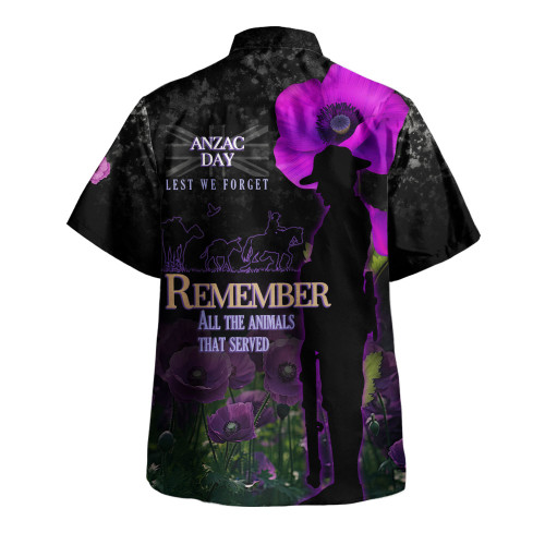 Anzac Day Hawaiian Shirt - Remember All Animals That Served Anzac Day Hawaiian Shirt - Remember All Animals That Served