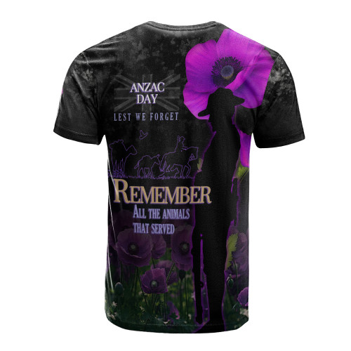 Anzac Day T-Shirt - Remember All Animals That Served Anzac Day T-Shirt - Remember All Animals That Served