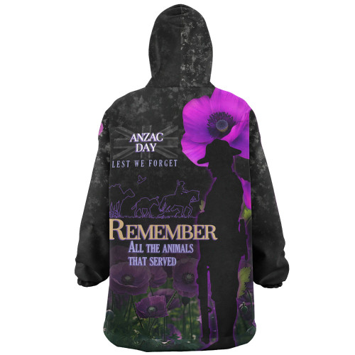 Anzac Day Snug Hoodie - Remember All Animals That Served Anzac Day Snug Hoodie - Remember All Animals That Served