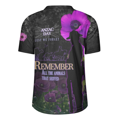 Anzac Day Rugby Jersey - Remember All Animals That Served Anzac Day Rugby Jersey - Remember All Animals That Served