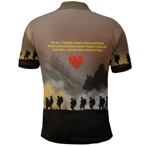 Australia Polo Shirt Anzac Day Keep The Spirit Alive Australia Polo Shirt Anzac Day Keep The Spirit Alive
