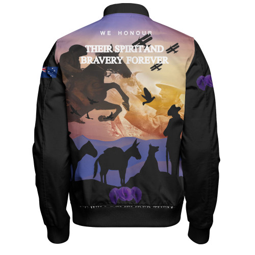 Australia Bomber Jacket - Purple Alnimals Poppy