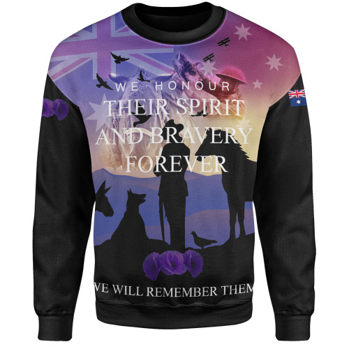 Australia Sweatshirt - Purple Alnimals Poppy