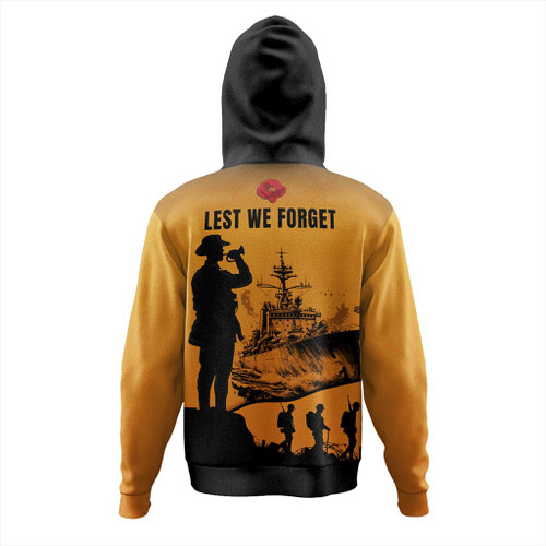 Australia Hoodie Lest We Forget Navy Anzac Australia Hoodie Lest We Forget Navy Anzac