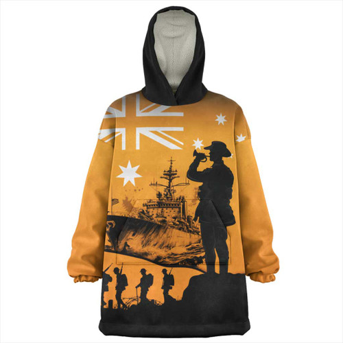 Australia Snug Hoodie Lest We Forget Navy Anzac