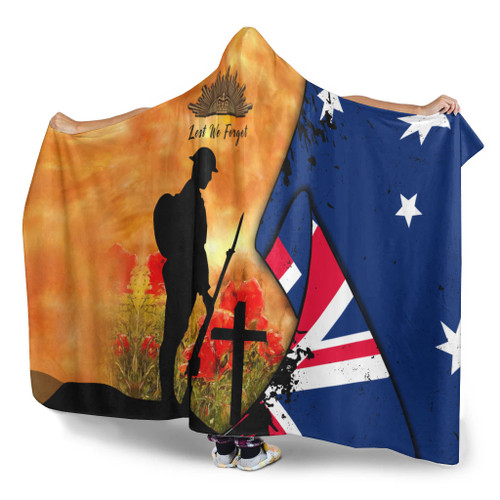 Australia Hooded Blanket Anzac Day Flag Lest We Forget Australia Hooded Blanket Anzac Day Flag Lest We Forget