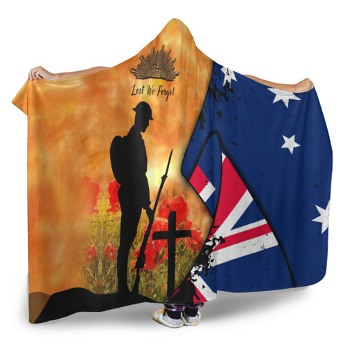 Australia Hooded Blanket Anzac Day Flag Lest We Forget Australia Hooded Blanket Anzac Day Flag Lest We Forget