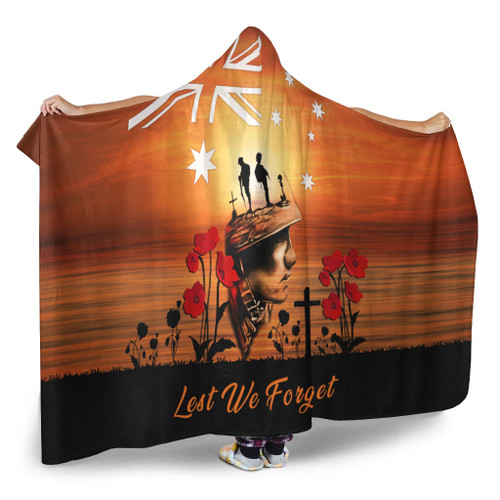 Australia Hooded Blanket We Will Never Forget Australia Hooded Blanket We Will Never Forget
