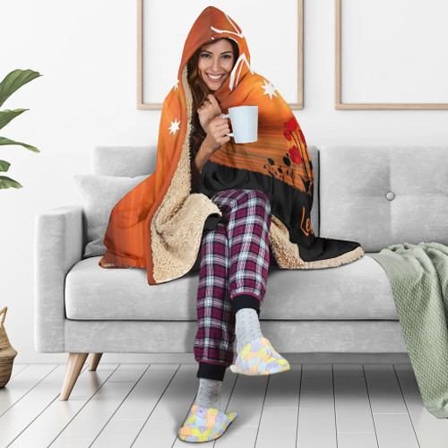 Australia Hooded Blanket We Will Never Forget Australia Hooded Blanket We Will Never Forget