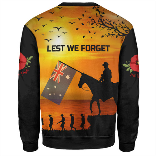 Australia Sweatshirt Lest We Forget Anzac Horse Brigade Australia Sweatshirt Lest We Forget Anzac Horse Brigade