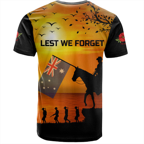 Australia T-Shirt Lest We Forget Anzac Horse Brigade Australia T-Shirt Lest We Forget Anzac Horse Brigade