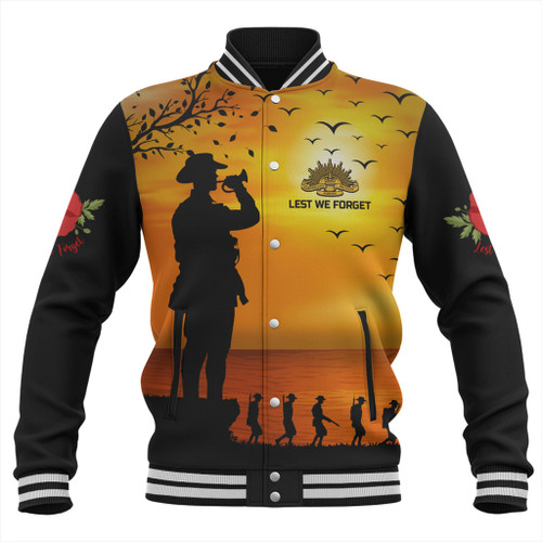 Australia Baseball Jacket Lest We Forget Anzac Horse Brigade