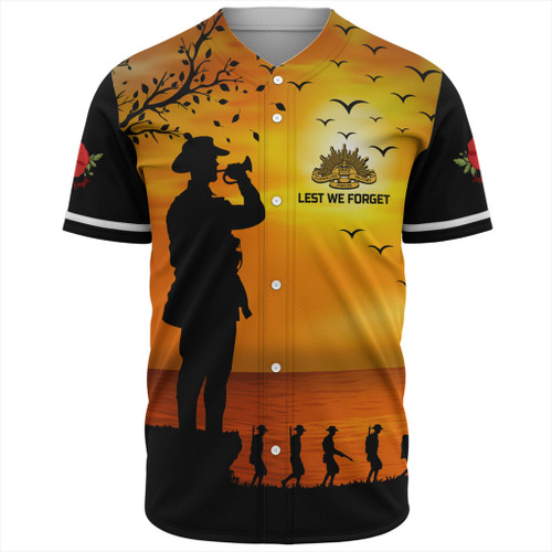 Australia Baseball Shirt Lest We Forget Anzac Horse Brigade