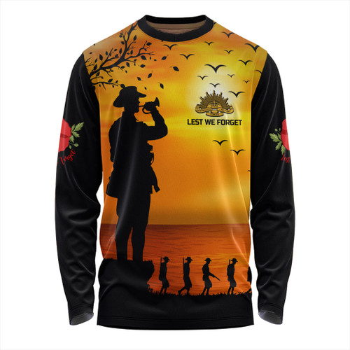 Australia Long Sleeve T-shirt Lest We Forget Anzac Horse Brigade