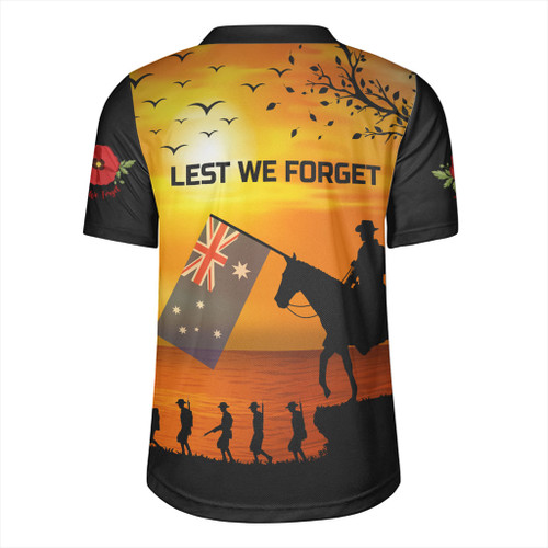 Australia Rugby Jersey Lest We Forget Anzac Horse Brigade Australia Rugby Jersey Lest We Forget Anzac Horse Brigade