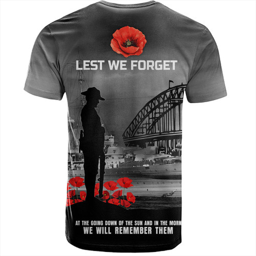Australia T-Shirt At The Going Down Of The Sun We Will Remember Them Australia T-Shirt At The Going Down Of The Sun We Will Remember Them