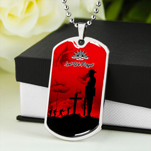 Australia Anzac Day Dog Tag Anzac Day Poppy Flower Australia Anzac Day Dog Tag Anzac Day Poppy Flower