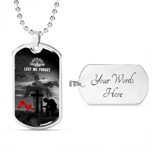 Australia Anzac Day Dog Tag Lest We Forget Remember Soldiers Australia Anzac Day Dog Tag Lest We Forget Remember Soldiers