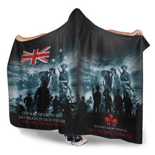 Australia Anzac Hooded Blanket - Brave Spirit Golf Shirts Australia Anzac Hooded Blanket - Brave Spirit Golf Shirts