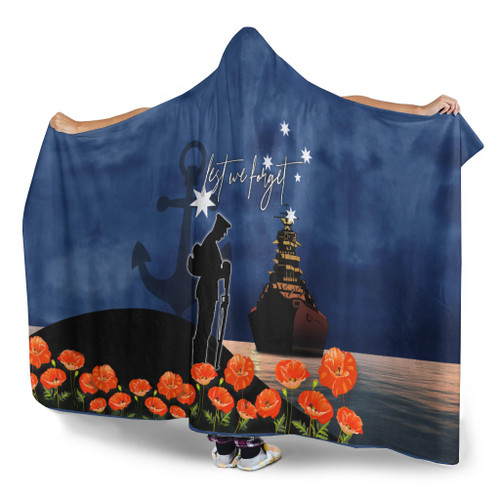 Australia Anzac Royal Navy Hooded Blanket - Australian Navy Anzac (Blue) Australia Anzac Royal Navy Hooded Blanket - Australian Navy Anzac (Blue)
