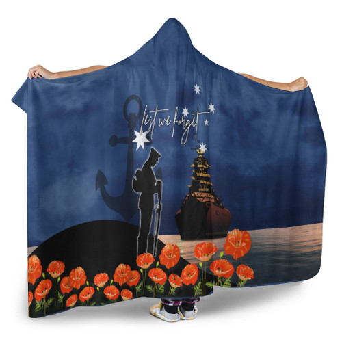 Australia Anzac Royal Navy Hooded Blanket - Australian Navy Anzac (Blue)2 Australia Anzac Royal Navy Hooded Blanket - Australian Navy Anzac (Blue)2