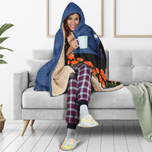 Australia Anzac Royal Navy Hooded Blanket - Australian Navy Anzac (Blue) Australia Anzac Royal Navy Hooded Blanket - Australian Navy Anzac (Blue)