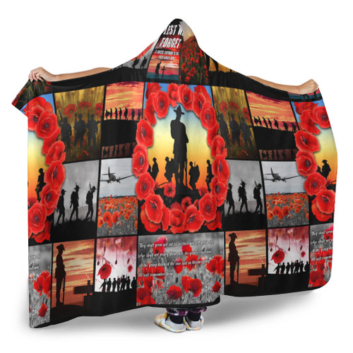 Australia Anzac Hooded Blanket - Always Remember Australia's Soldiers2 Australia Anzac Hooded Blanket - Always Remember Australia's Soldiers2