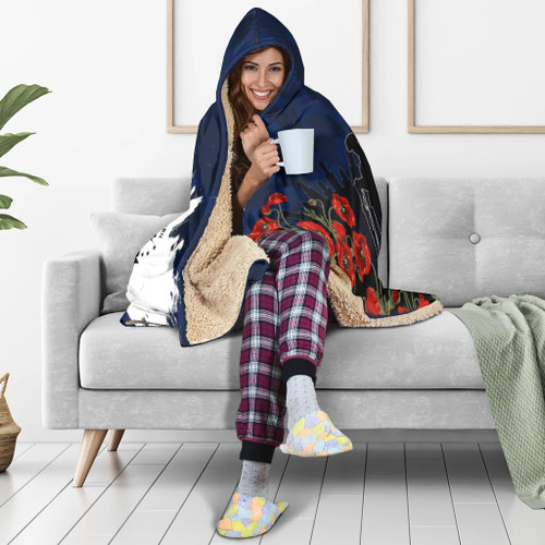 Australia Anzac Hooded Blanket - Australia Anzac Day VER1 Australia Anzac Hooded Blanket - Australia Anzac Day VER1