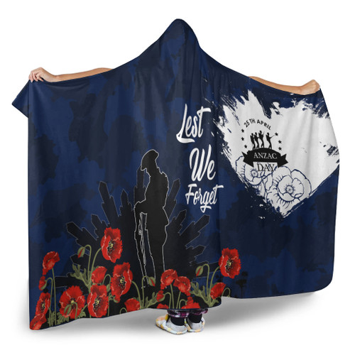 Australia Anzac Hooded Blanket - Australia Anzac Day VER1 Australia Anzac Hooded Blanket - Australia Anzac Day VER1