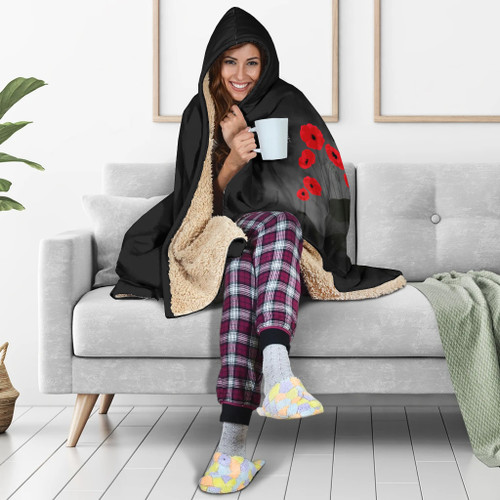 Australia Anzac Hooded Blanket - Australia Remember Ver2 Australia Anzac Hooded Blanket - Australia Remember Ver2