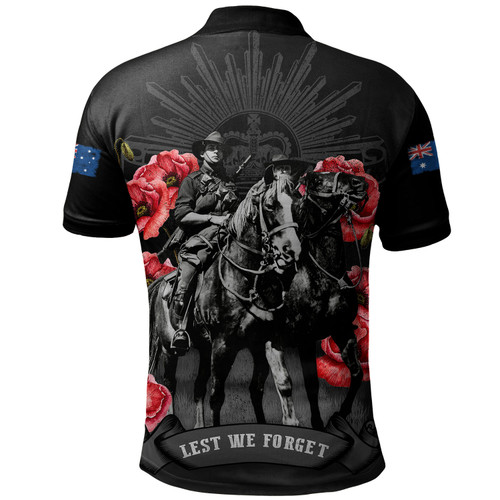 Australia Polo Shirt - Anzac Day Lest We Forget The Light Horse Australia Polo Shirt - Anzac Day Lest We Forget The Light Horse