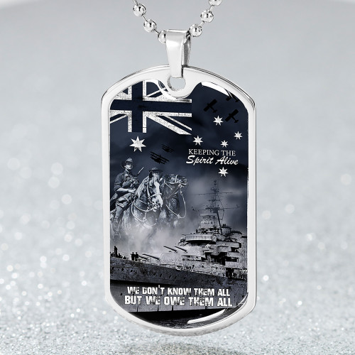 Australia Anzac Day Dog Tag Remember All The Battles Fought