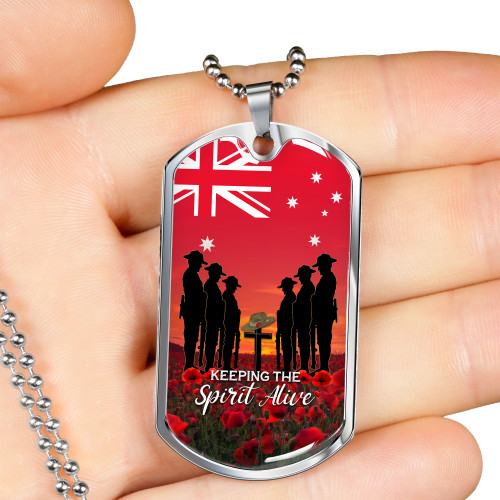 Australia Anzac Day Dog Tag Australian Red Ensign Australia Anzac Day Dog Tag Australian Red Ensign