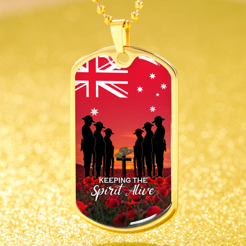 Australia Anzac Day Dog Tag Australian Red Ensign Australia Anzac Day Dog Tag Australian Red Ensign