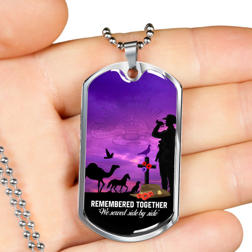 Australia Anzac Day Dog Tag We Served Side By Side