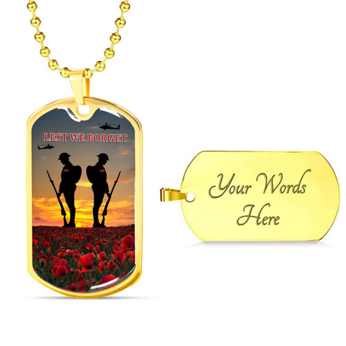 Australia Anzac Day Dog Tag Lest We Forget Soldiers Sunset Australia Anzac Day Dog Tag Lest We Forget Soldiers Sunset