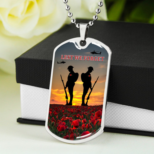 Australia Anzac Day Dog Tag Lest We Forget Soldiers Sunset Australia Anzac Day Dog Tag Lest We Forget Soldiers Sunset