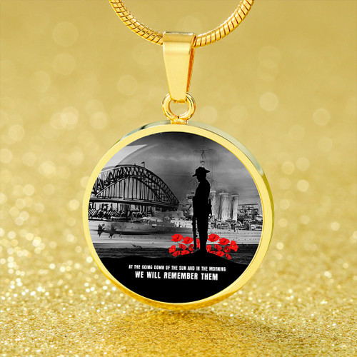 Australia Necklace Circle At The Going Down Of The Sun We Will Remember Them Australia Necklace Circle At The Going Down Of The Sun We Will Remember Them