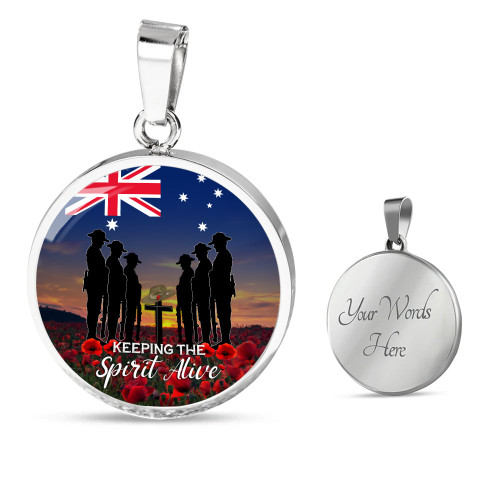 Australia Necklace Circle Anzac Day Keeping The Spirit Alive With Australia Flag Australia Necklace Circle Anzac Day Keeping The Spirit Alive With Australia Flag